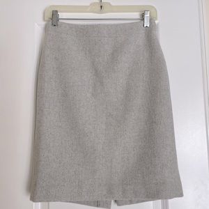 J Crew light grey wool skirt sz 00 NWT